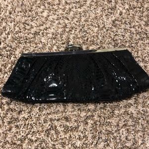 Daisy Fuentes faux alligator gemstone hand bag
